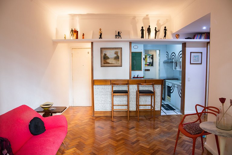 Quintal Ipanema: apto c/ pátio privado no Arpoador