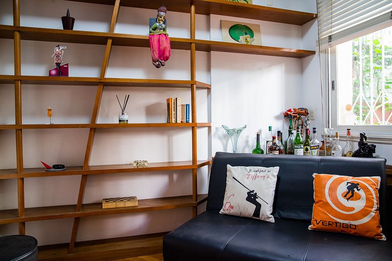 Quintal Ipanema: apto c/ pátio privado no Arpoador