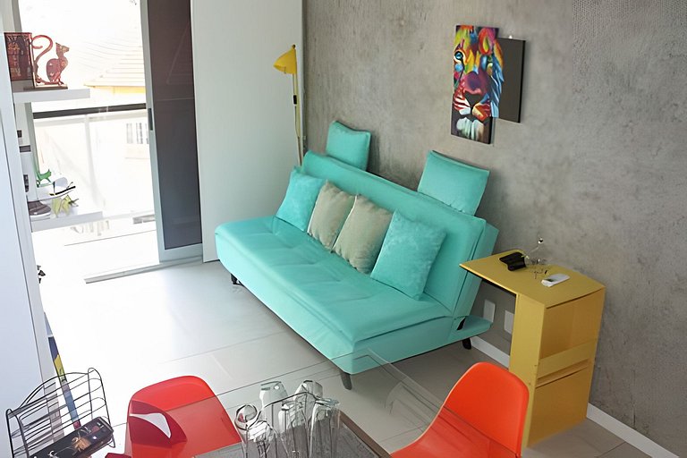 Lapa Mood: confortável quarto e sala com piscina!