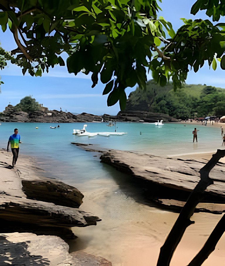 Búzios Bangaloo: c/ vaga a 5 min da Rua das Pedras