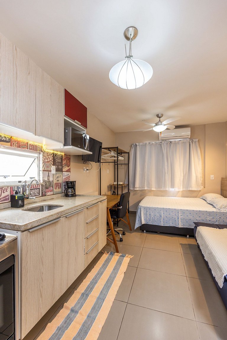 Teto Verde: Estúdio na Tijuca com Metrô na Porta!