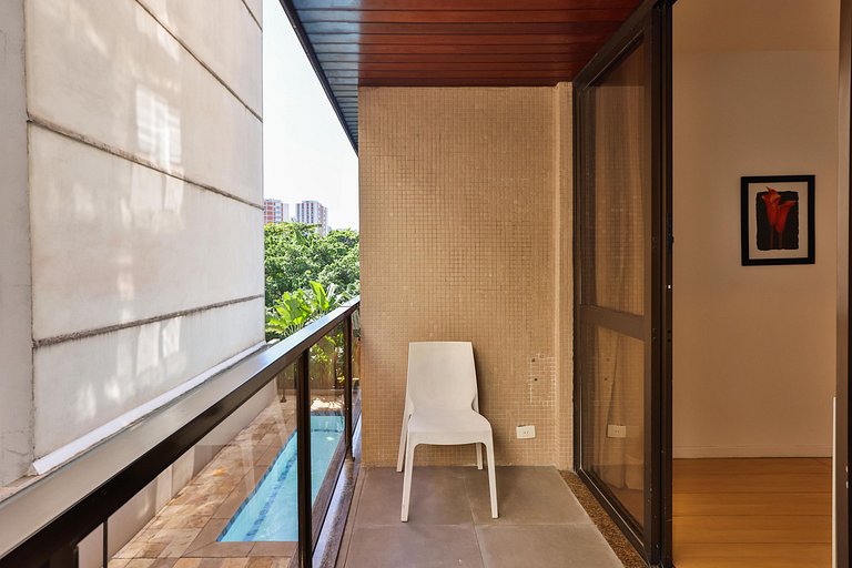 Aconchego Leblon: praia, piscina, garagem e metrô!