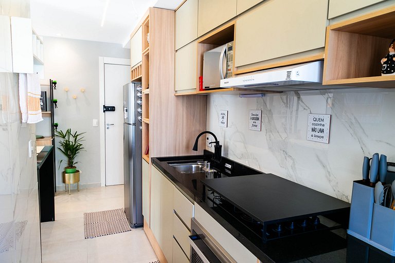 Rio Wonder: Elegante 2 quartos (1 suíte) com vaga!