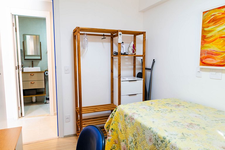 Rio Wonder: Elegante 2 quartos (1 suíte) com vaga!