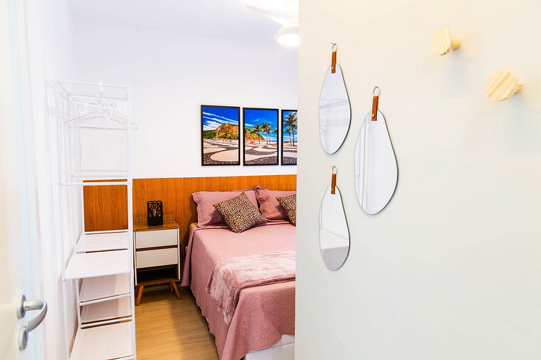 Rio Wonder: Elegante 2 quartos (1 suíte) com vaga!