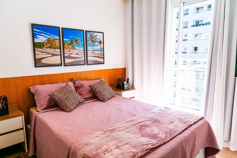 Rio Wonder: Elegante 2 quartos (1 suíte) com vaga!