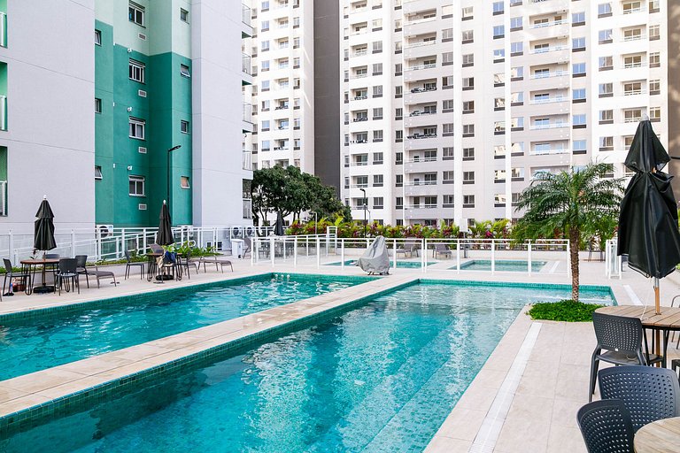 Rio Wonder: Elegante 2 quartos (1 suíte) com vaga!