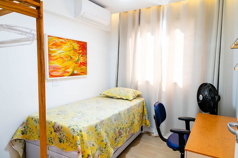 Rio Wonder: Elegante 2 quartos (1 suíte) com vaga!