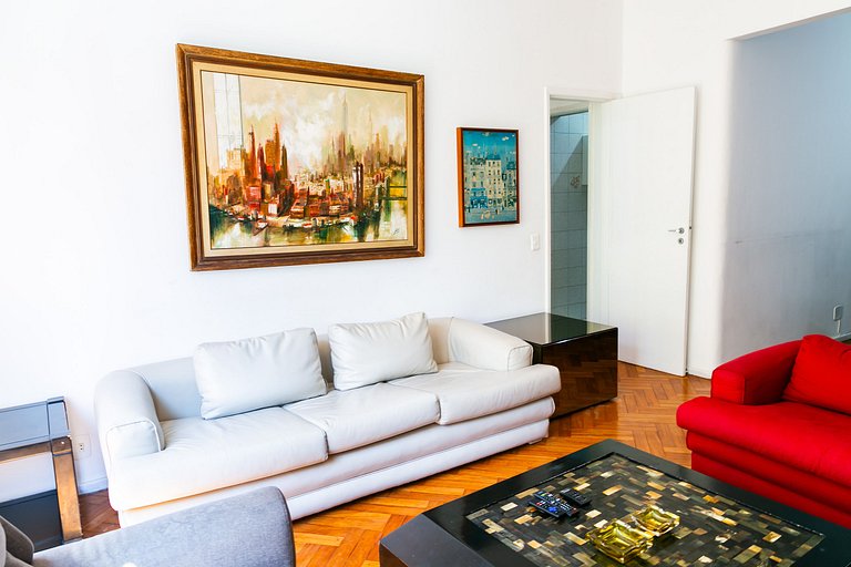 Copacabana Light: 3 qts (1suíte) espaço e conforto