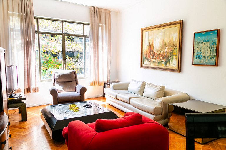 Copacabana Light: 3 qts (1suíte) espaço e conforto