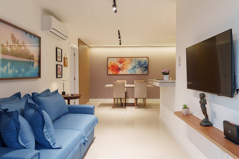 Ilha Pura Living: Quarto, Sala, Varanda e Lazer!