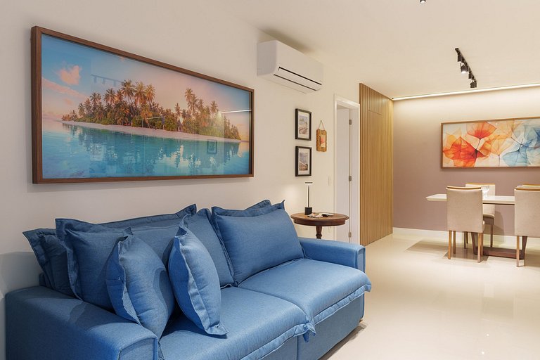 Ilha Pura Living: Quarto, Sala, Varanda e Lazer!