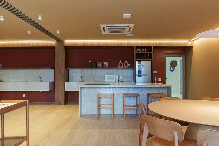Ilha Pura Living: Quarto, Sala, Varanda e Lazer!